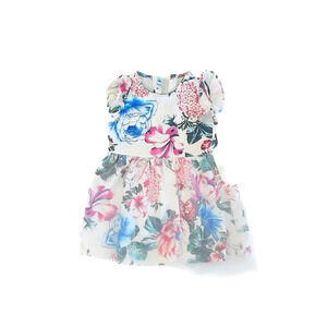 Unknown Girls White floral Dress size: 4T*